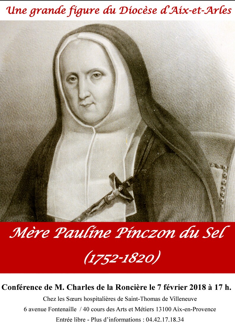 Conférence sur Mère Pauline Pinczon du Sel le 07/02/2018 à Aixen